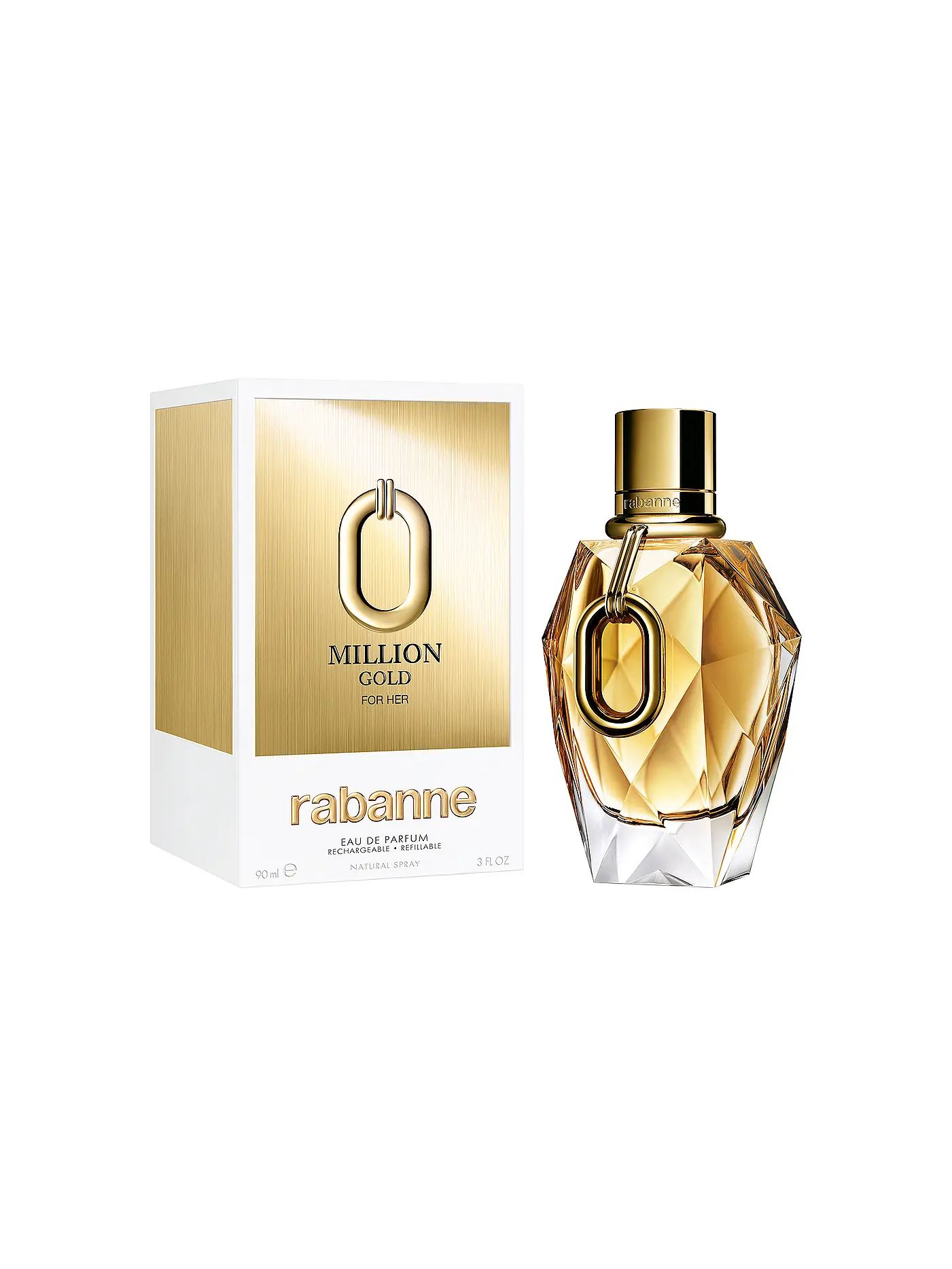 RABANNE | Million Gold For Her Eau de Parfum 90ml (Refilable) | 